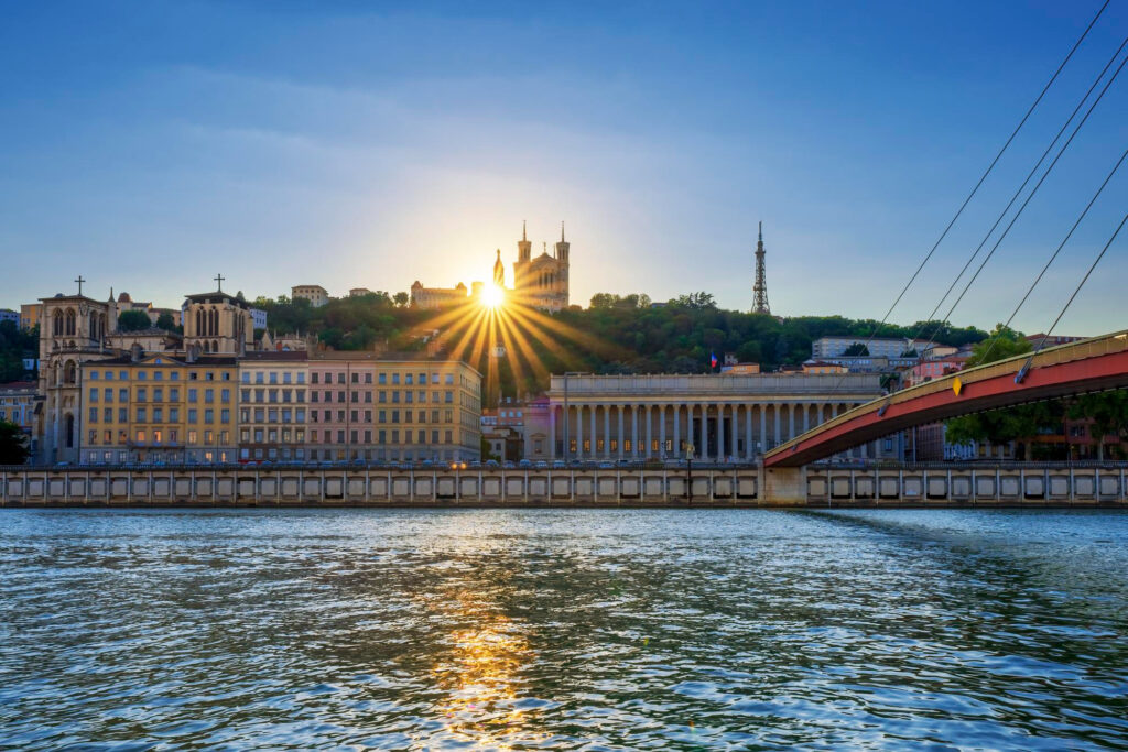 Couchée de soleil à Lyon