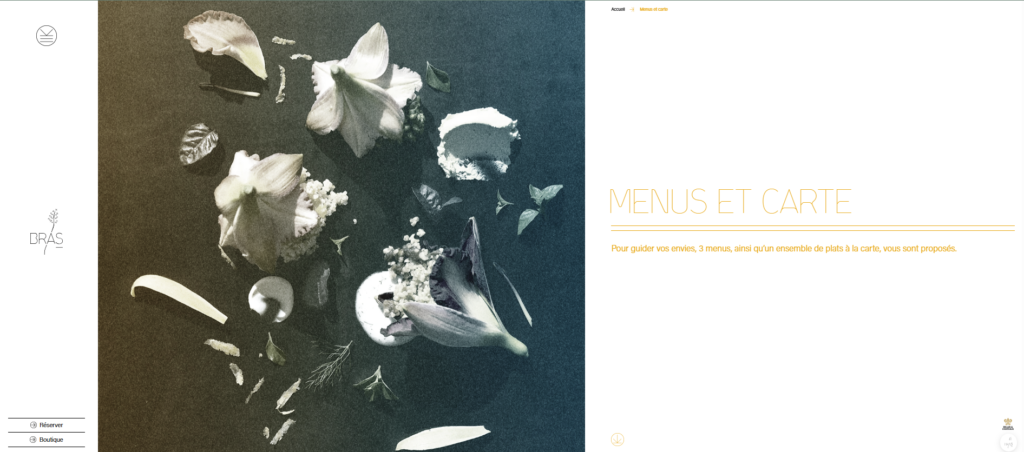 Prix du menu chez Bras à Laguiole