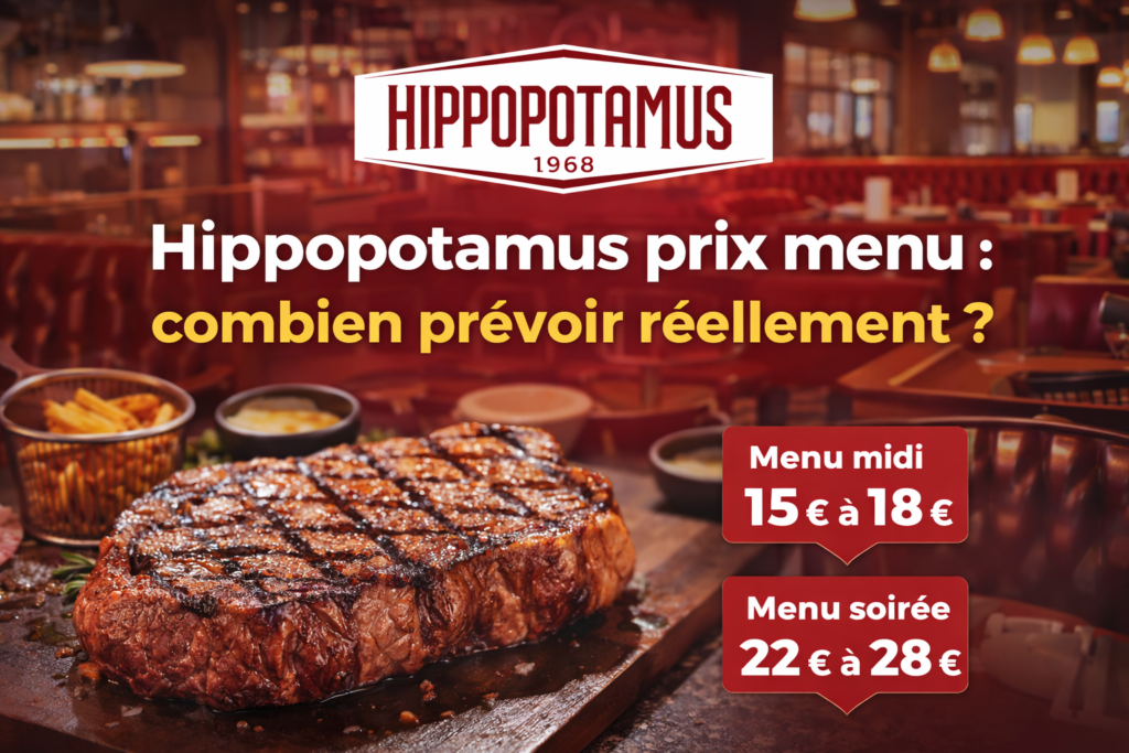 Hippopotamus prix menu