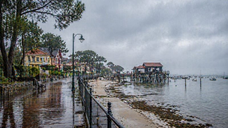 quand il pleut au bassin d’Arcachon
