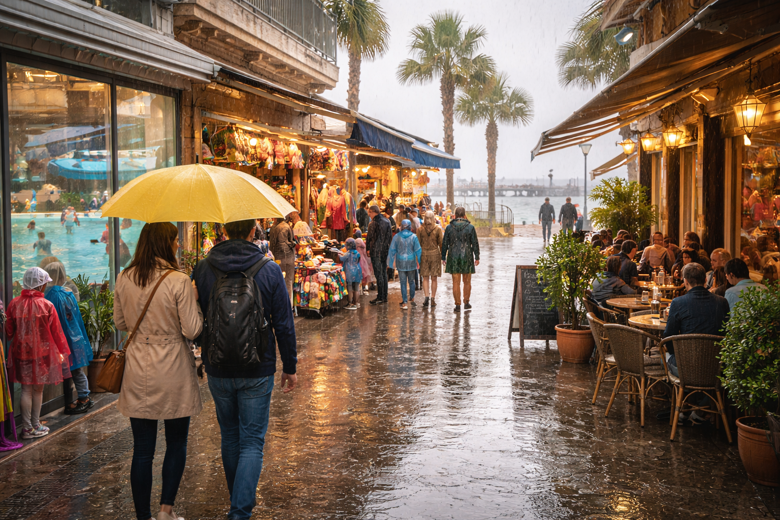 Quand il pleut à Saint-Jean-de-Monts