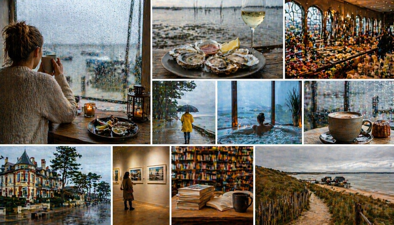 quand il pleut au bassin d’Arcachon