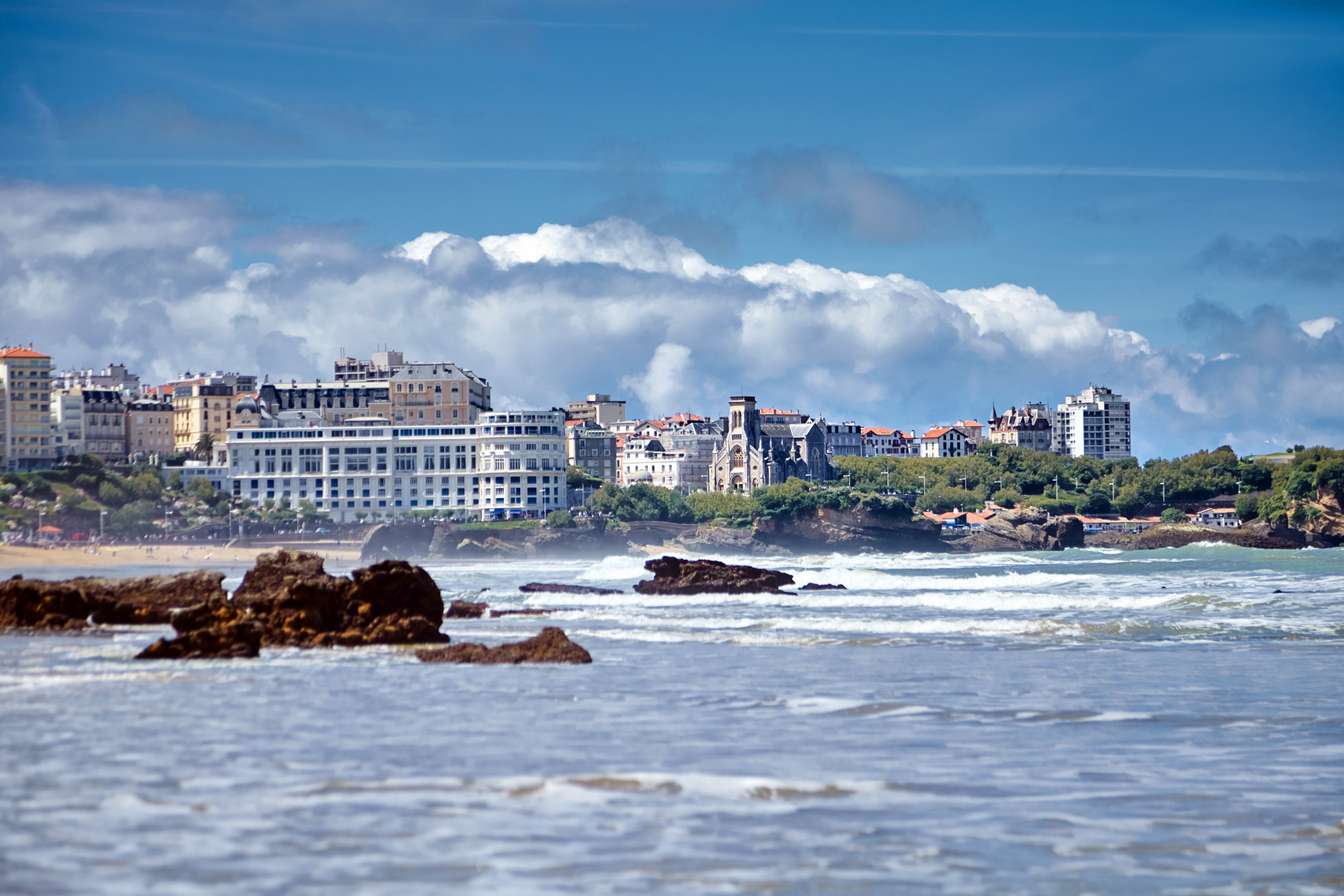 Paysage bleu de Biarritz