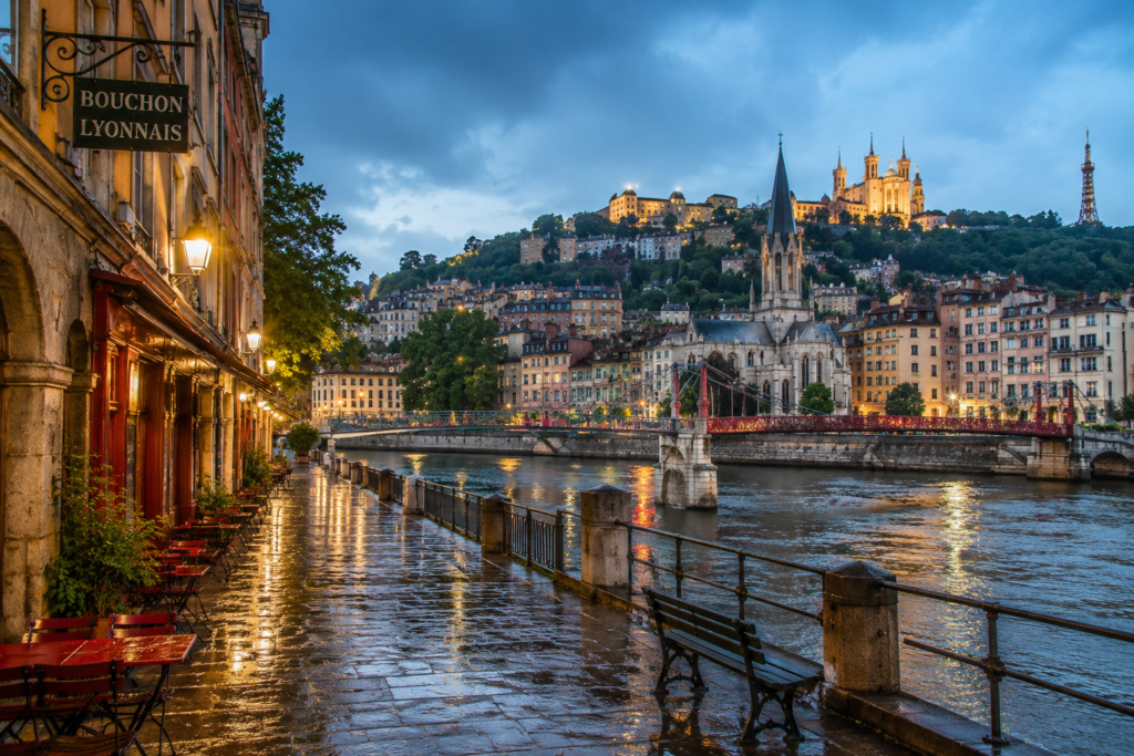 Lyon quand il pleut